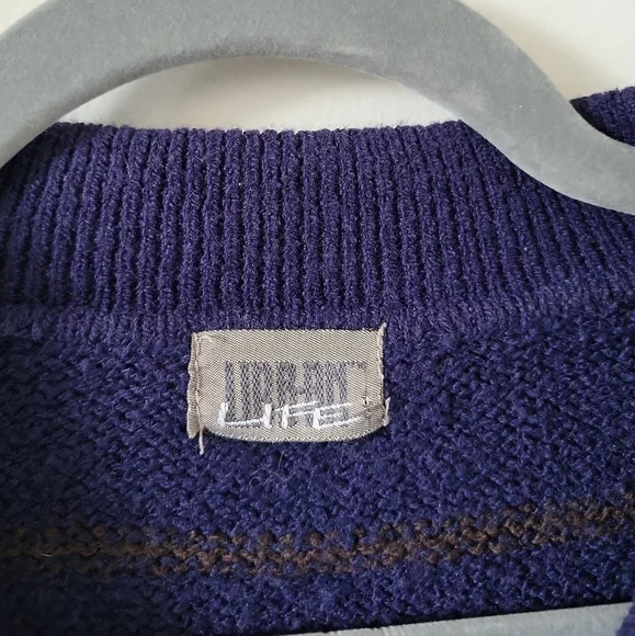 Vintage Blue Striped Sweater - Picture 4 of 4